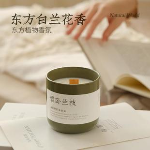 南窗物香薰蜡烛雪卧兰枝卧室持久扩香生日圣诞礼物小众木质香150g