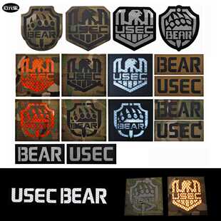 反光IR面料逃离塔科夫USEC BEAR英文臂章夜间识别章士气魔术贴