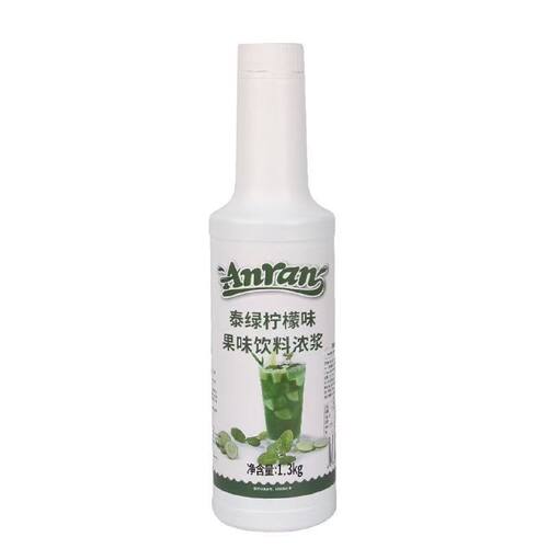 安然果溶1300ml泰绿瓶装手打渣男柠檬茶泰式奶绿奶茶店泰绿浓缩汁