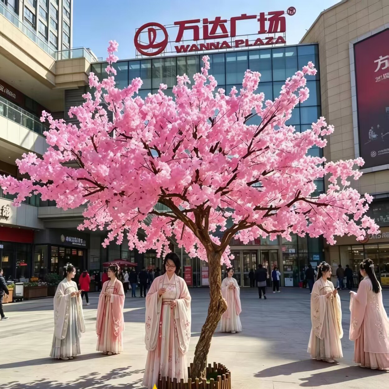 大型仿真樱花树室内装饰造景