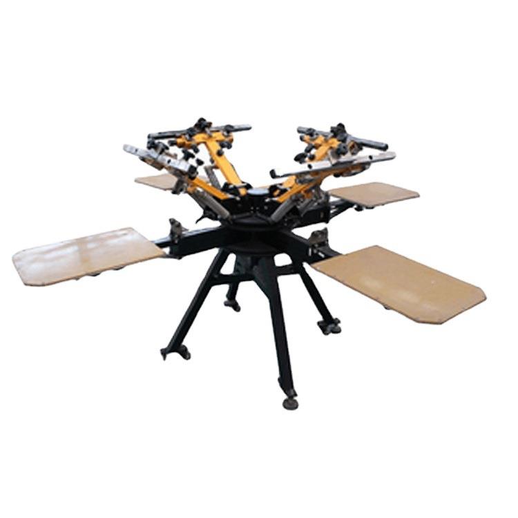 4色新款精密丝网T恤印花机服装丝网印花机手动丝网印花机直销