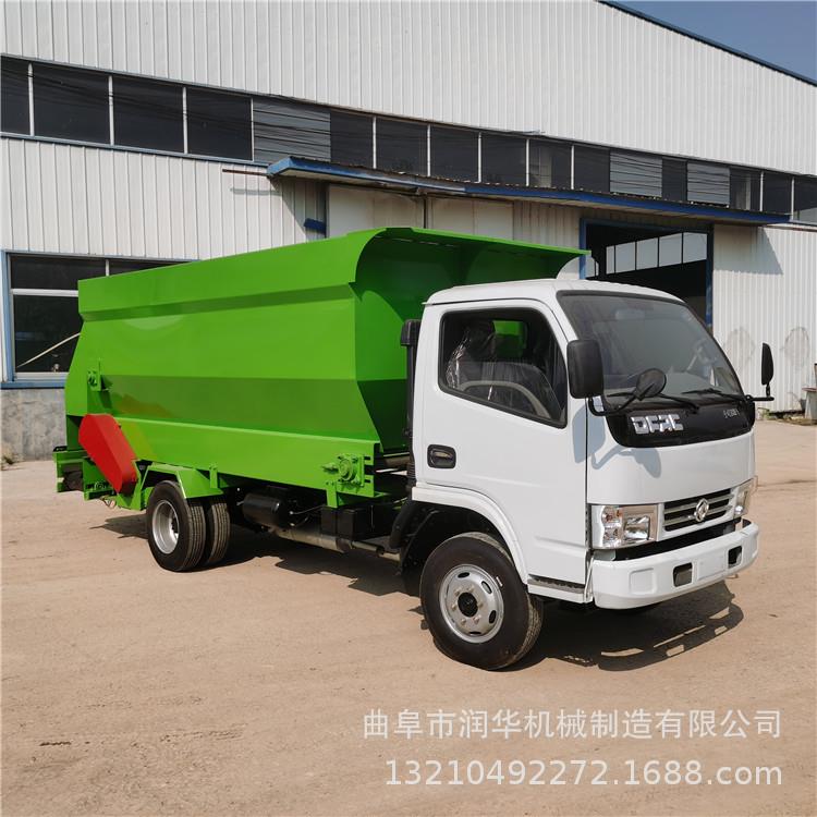 汽油带动撒料车价格养牛自动投料机柴油款5立方撒草车现货直发