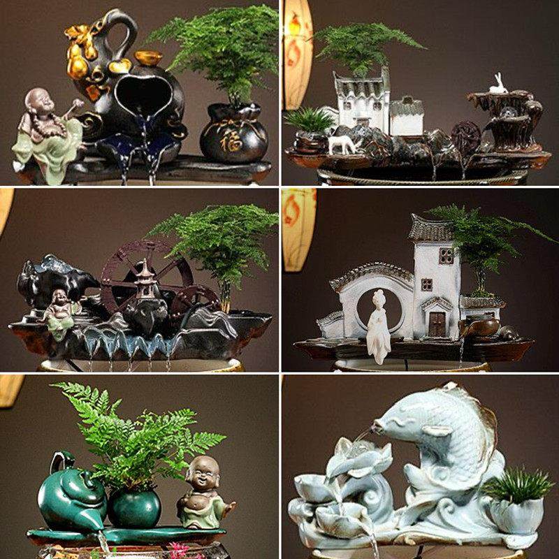 陶瓷自动循环水石槽小鱼缸流水增氧过滤器摆件搭配鱼缸家用造景,家居饰品,流水摆件,淘宝优惠券,粉丝福利购,淘宝优惠卷