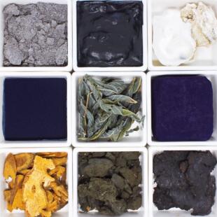 蓝靛泥扎染染料靛蓝天然植物草木染材料包印染蜡染套装蓼蓝