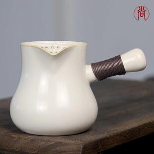 侧把陶瓷烤茶罐公道杯陶壶可干烧加热围炉煮茶大容量泡茶壶罐罐茶