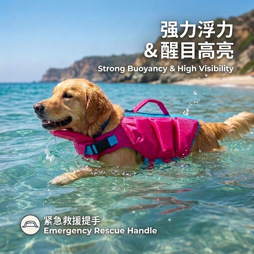 宠物超大浮力衣服狗狗救生衣边牧