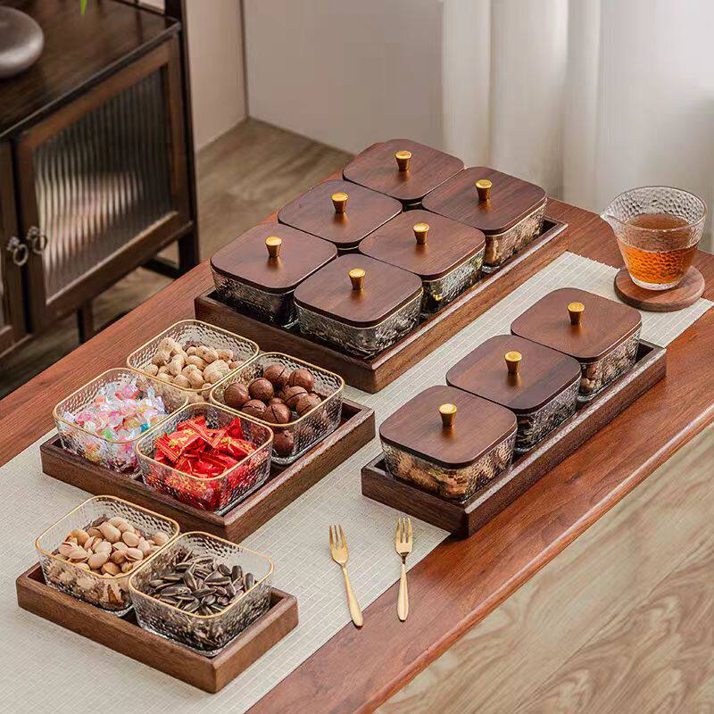 水果盘客厅家用零食摆放盘高端精致高颜值干果盘茶点点心盘坚果盒