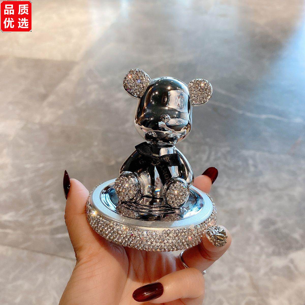 轻奢创意个性镶钻小熊摆