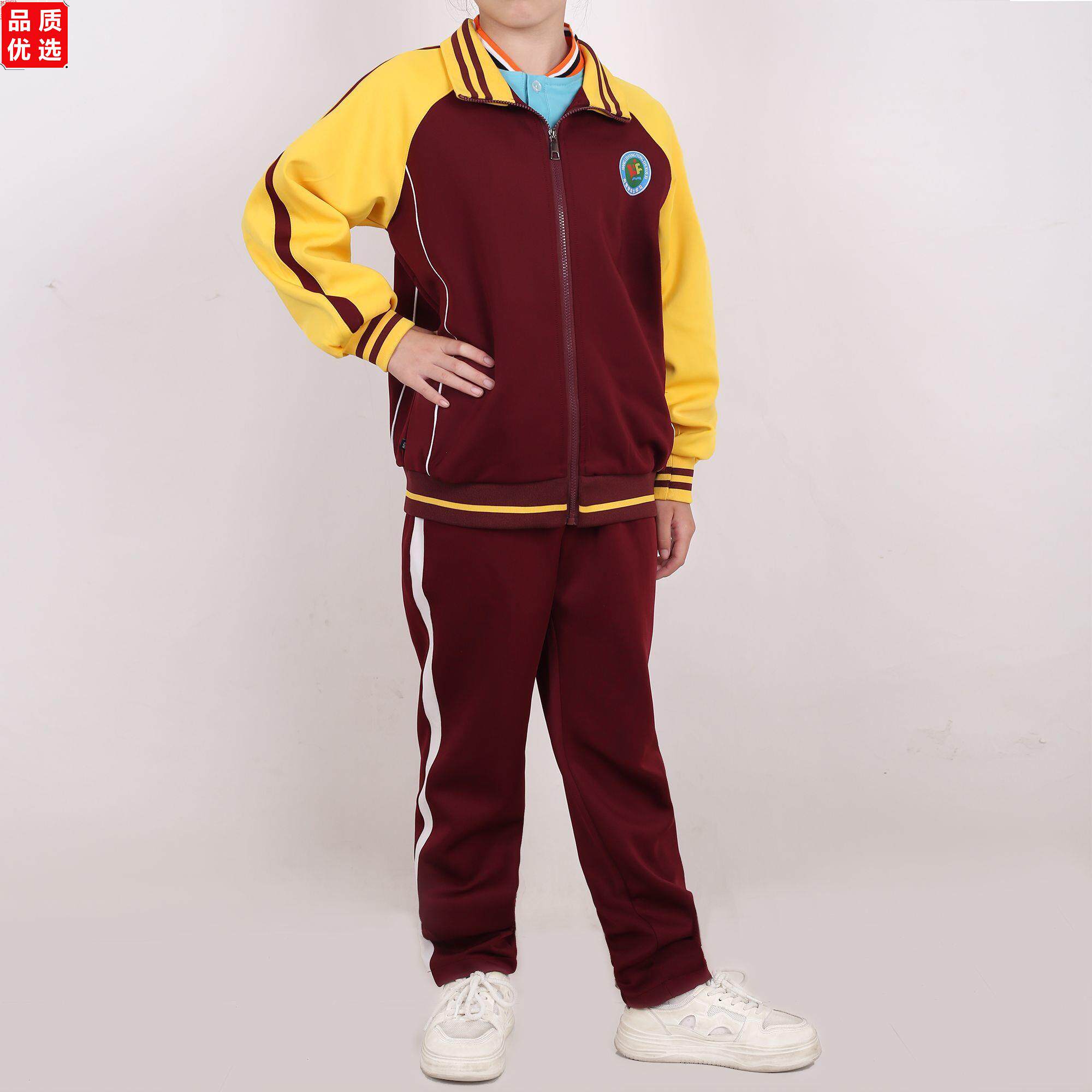 小学生校服春秋运动服酒