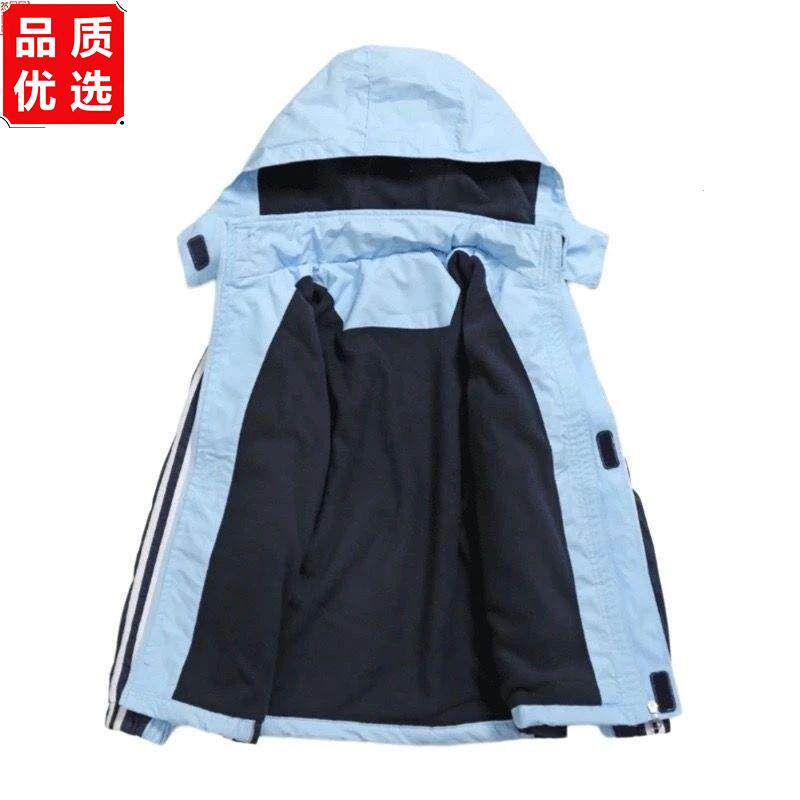 厦门款学生校服外套蓝黑