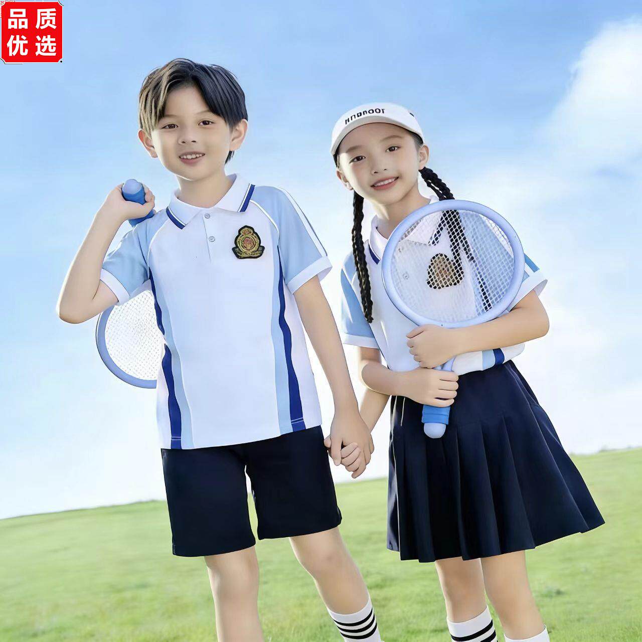 中小学生夏季校服套装男