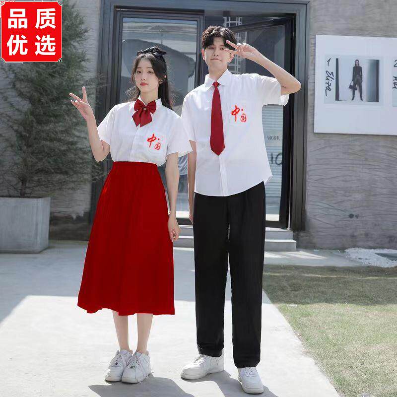 初高中小学生班服大合唱团学院风演出服套装演出服女长裙表演套装