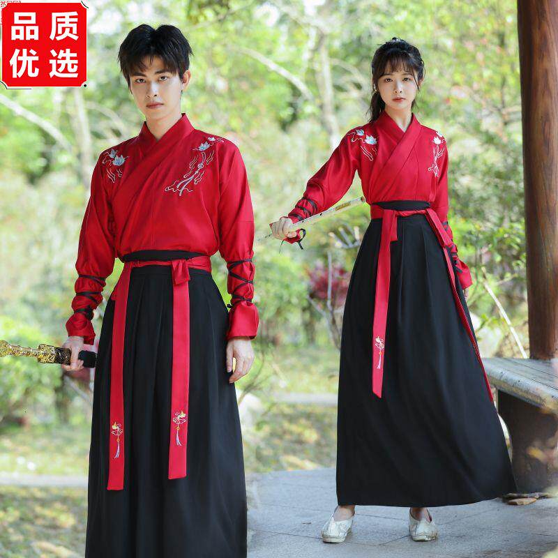 日常改良汉服女齐腰交领