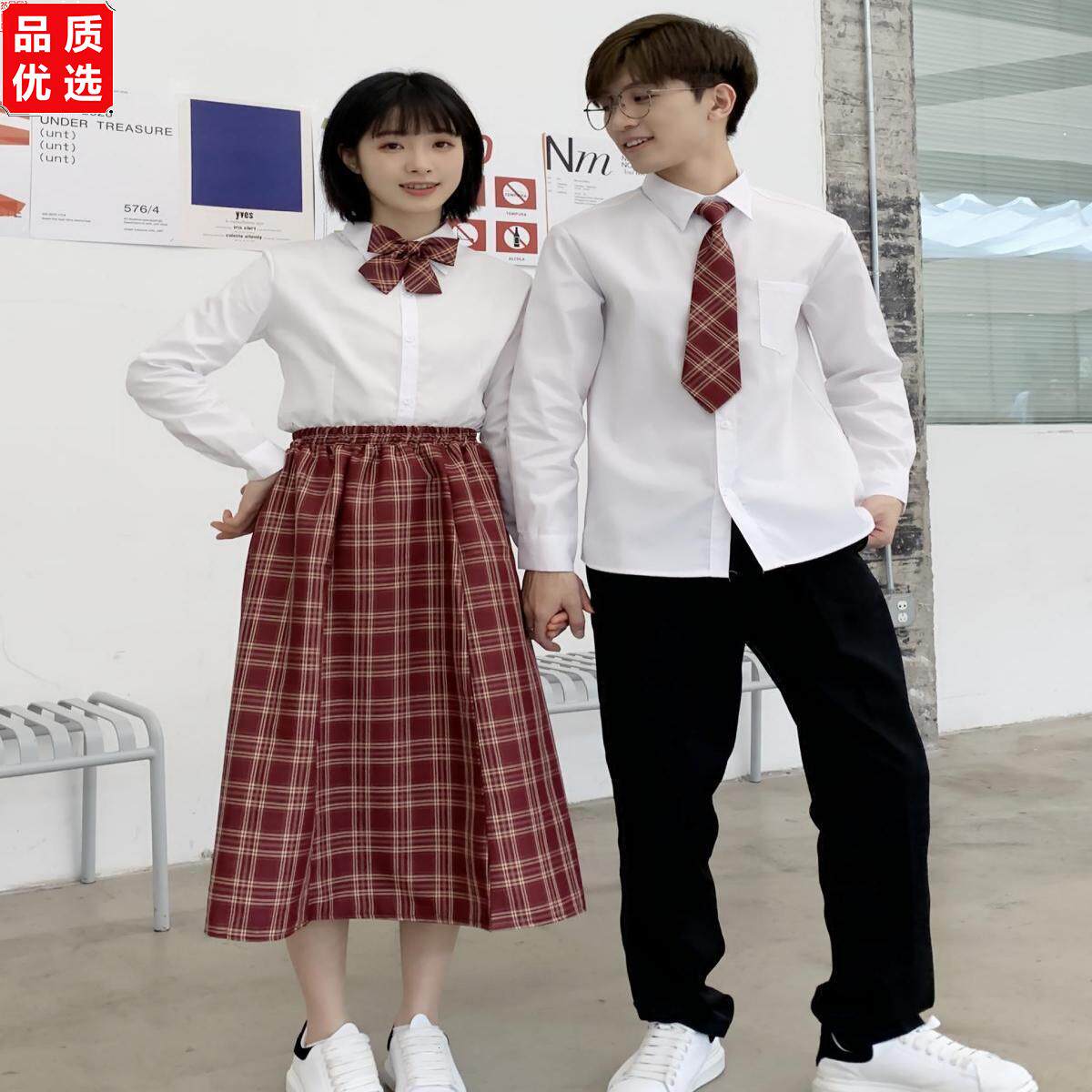 学院风套装班服春夏初中
