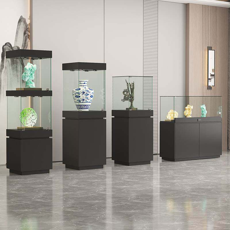 木质博物馆柜台文物古玩董收藏纪念饰品玉瓷器珠宝玻璃展示柜定做