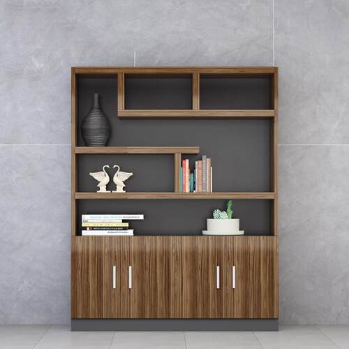 办板公室书柜木锁质文件柜WJG1909储资料档案柜带柜子式书架带玻