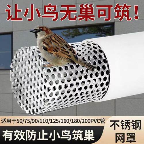 排风口网P罩304不锈钢锥形防过滤网筒IBV水管侧排VC排管鼠网
