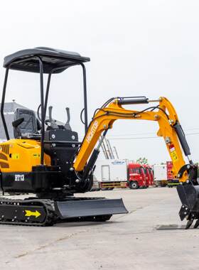工现货HT13履带液压挖机 微工型挖室内施871庭院机挖沟 出口新西