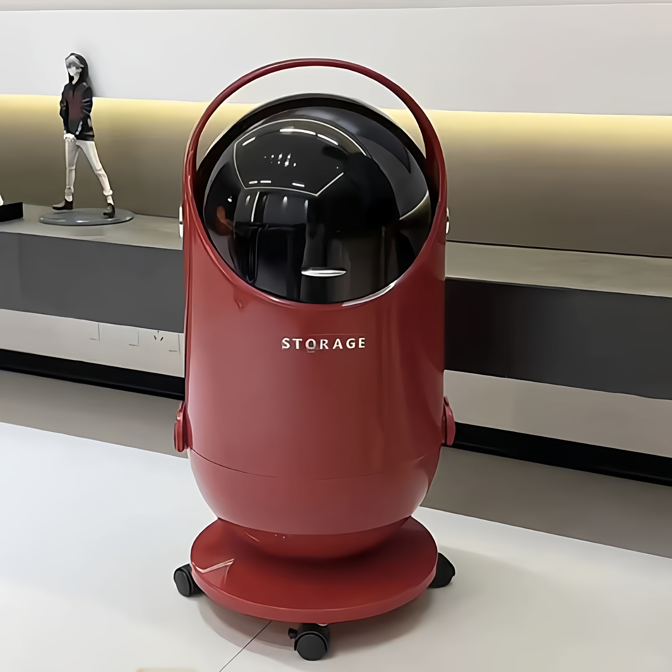 免弯腰垃圾桶家用客厅轻奢高档大容量卫生桶高颜值带轮翻盖废纸篓