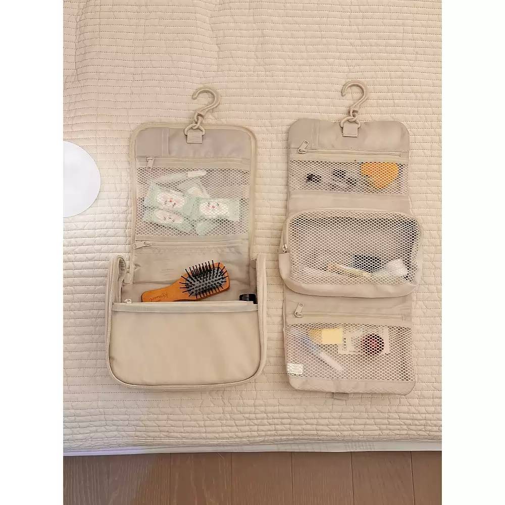 能挂的洗漱包！日系简约防水洗漱