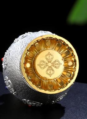 宝瓶合金八吉祥藏式民族风室内桌面摆件地藏黄财神龙王摩尼宝宝瓶