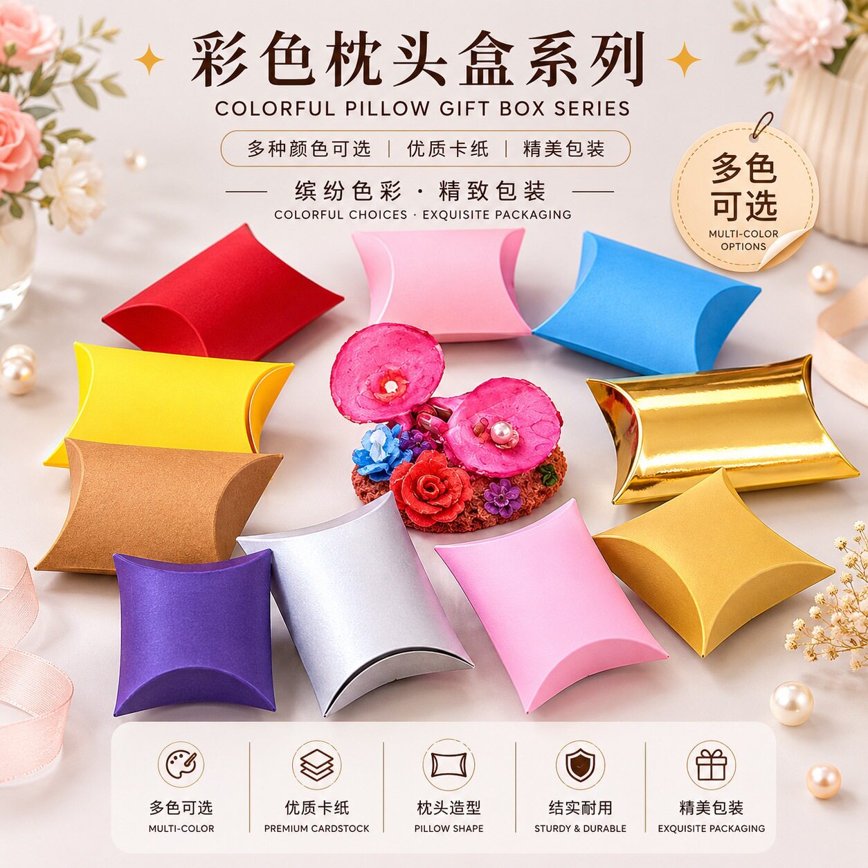 异形果装盒枕头盒婚庆糖图片