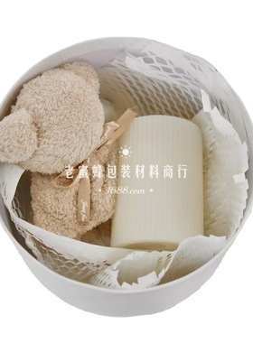 圣诞礼盒糖果盒白色包装礼盒婚礼回礼圆形饼干圣诞礼物结婚伴手盒