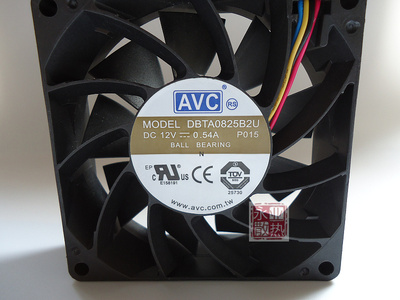 台湾AVC 8025 8CM大风量风扇 12V 0.54A DBTA0825B2U PWM智能控速