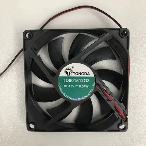 TD80151203 DC12V伏0.54W8cm8015排气美的冰箱静音散热风扇TONGDA
