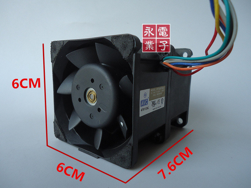 正品 AVC 6076 6cm汽车增压暴力风扇4.20A DFTA0676B2S 疯狂强劲 - 实物图