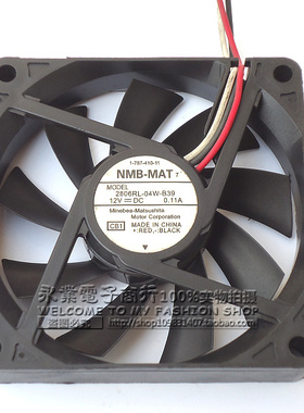 原装NMB 2806RL-04W-B39 7015 7CM 12V 0.11A 3线 双滚珠散热风扇