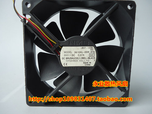 正品NMB 9025 9厘米24V0.07A 变频器 服务器风扇3610KL-05W-B19