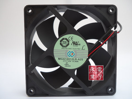 原装永立MGA12012LR-A25 12V 0.30A 12025 12CM滚珠散热风扇