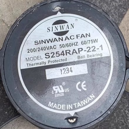 全新台湾SINWAN信湾 S254RAP-22-1 25489 200/240V 轴流风机风扇