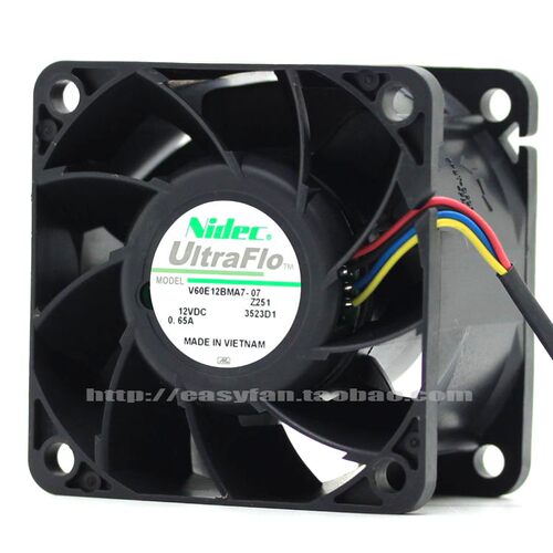 NIDEC V60E12BMA7-07 6038 12V 0.65A 6CM 6厘米 4线 服务器风扇