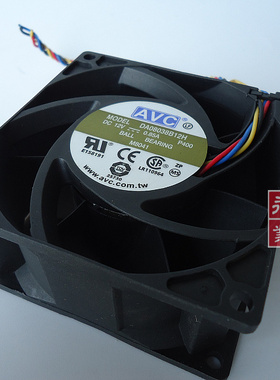 原装AVC 8038大风量静音风扇 12V 0.85A DA08038B12H 4线温控风扇
