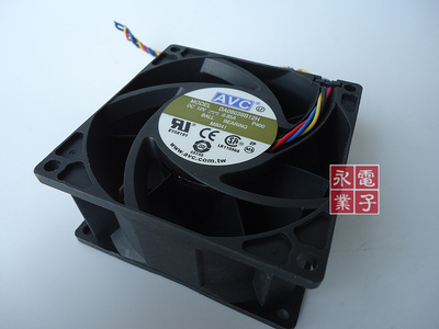 原装AVC 8038大风量静音风扇 12V 0.85A DA08038B12H 4线温控风扇