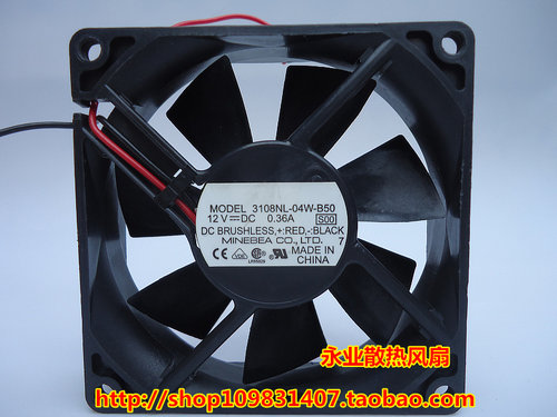 原装NMB 3108NL-04W-B50 12V 0.36A 8CM 8020 散热风扇
