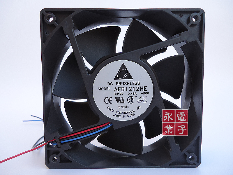 台湾 台达 12038双滚珠 12cm机箱风扇 12V 0.48A AFB1212HE-ROO 五金/工具 工业风扇 原图主图