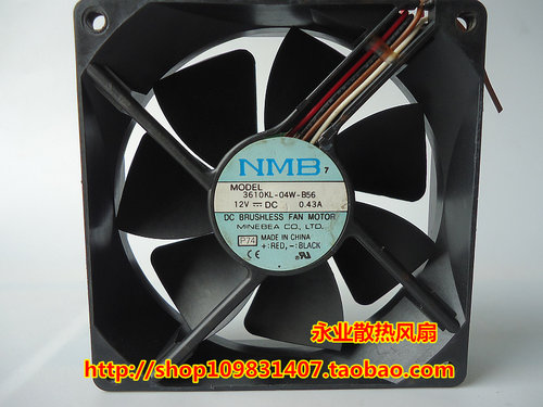 原装NMB 3610KL-04W-B56 12V 0.43A 9CM 9025 4线 PWM 散热风扇