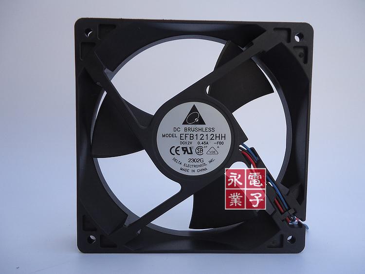 原装 台达 EFB1212HH-FOO 12025 12cm 大风量双滚珠机箱风扇3线