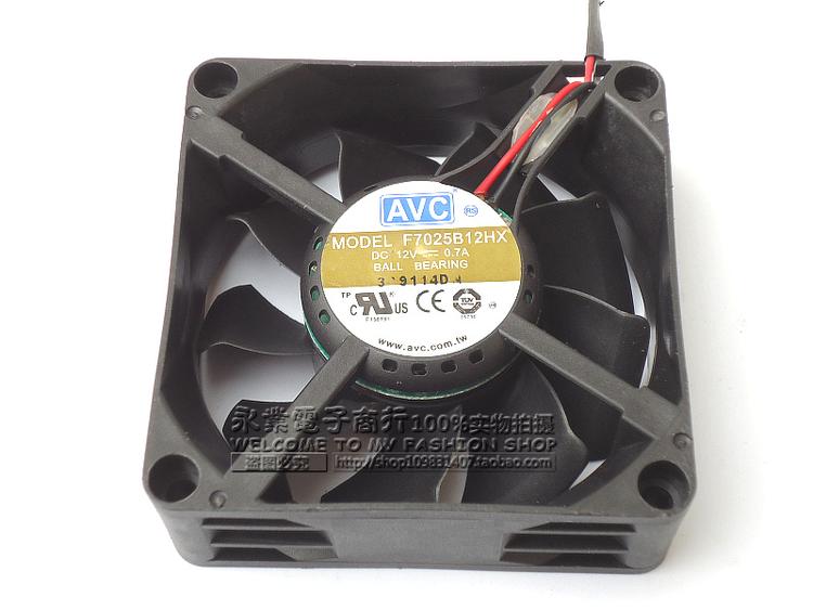 AVC F7025B12HX 7CM/厘米 7025 12V 0.7A 工控 大风量 双滚珠风扇