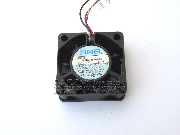 NMB 1606KL-05W-B49 4015 24V 0.07A 4CM 双滚珠 3线 变频器风扇