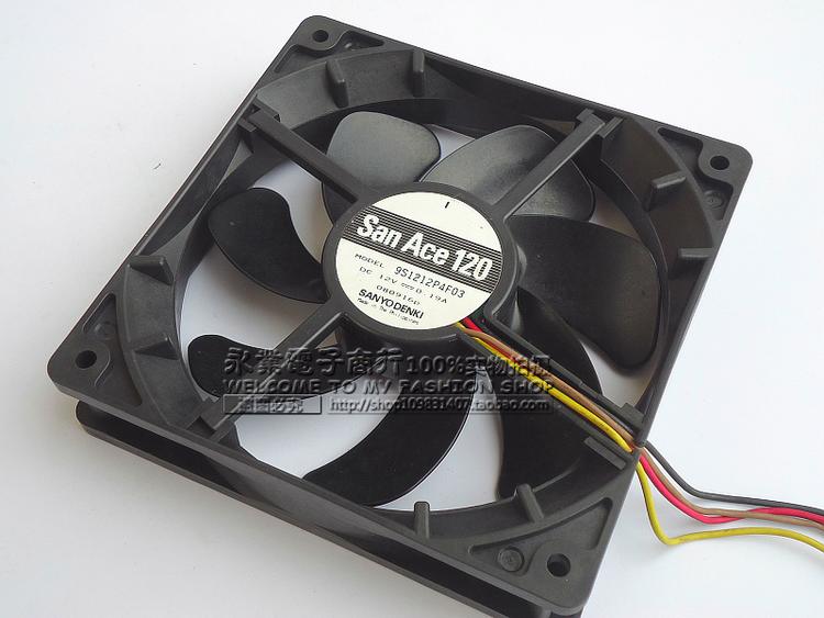 三洋9S 9S1212P4F03 12CM 12025 12V0.19A 4针PWM静音风扇