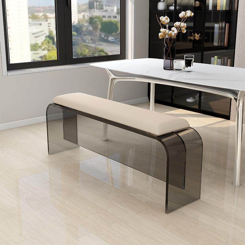 南轩阁透明亚克力客厅长凳餐椅家用门口换鞋长条凳沙发凳床尾凳子