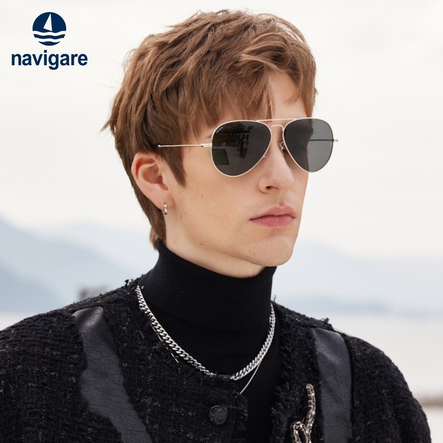 Navigare小帆船墨镜复古男女款2025新款高级感偏光开车太阳眼镜
