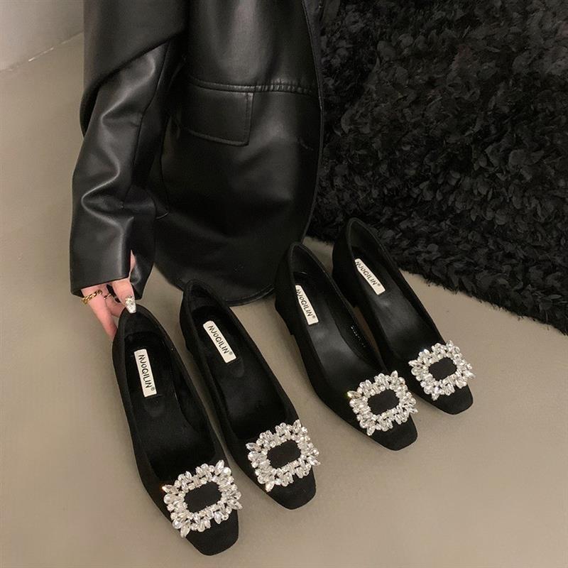 26新款款气质小众法式粗跟