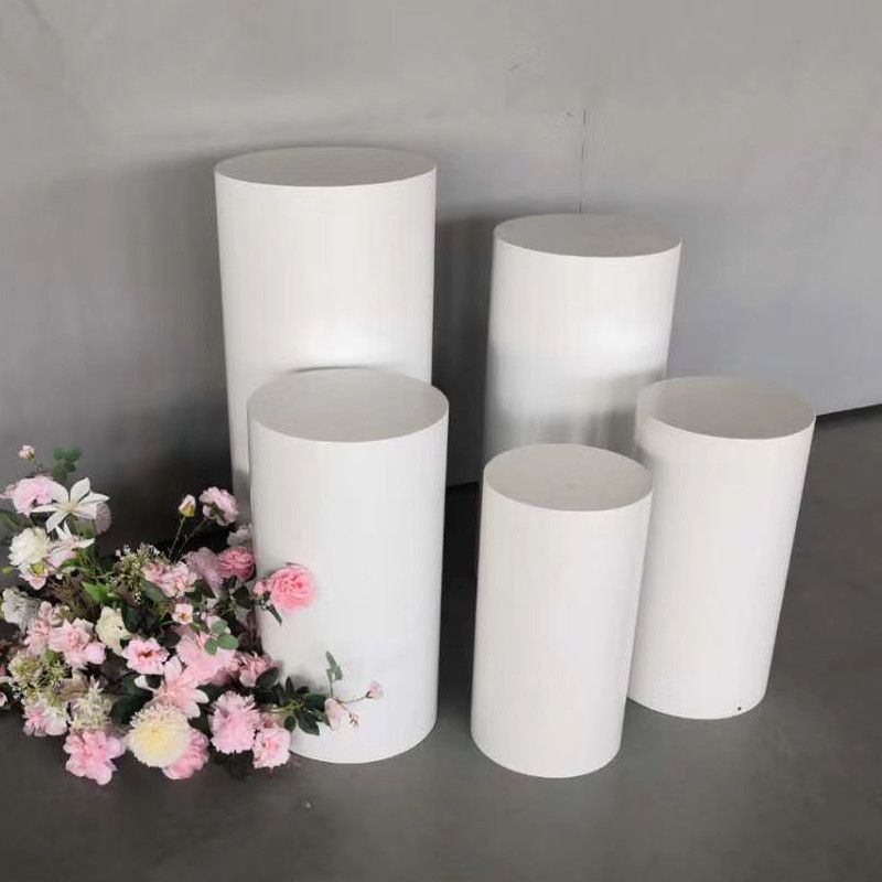 婚庆铁艺圆柱体甜品台新款婚庆道具婚礼迎宾区装饰摆件蛋糕台圆桌