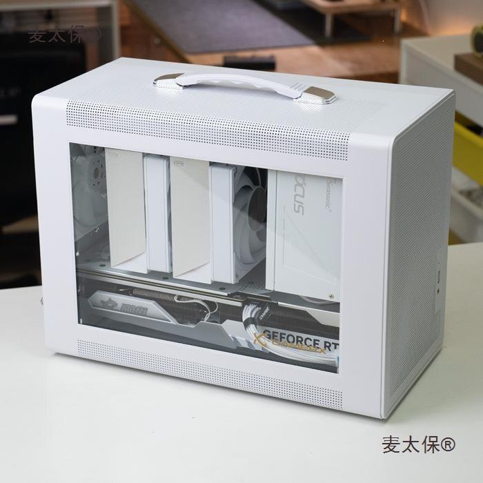 未知玩家P60白色手提便携式matx主板双塔风冷桌面迷你机箱垒德株图片