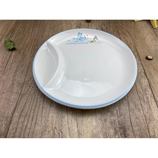 菜碟创意分格薯条盘 陶瓷饺子盘带醋碟家用水饺盘虾盘菜盘创意个性